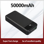 Batería externa | PD66W Carga Súper Rápida, Batería Portátil de Alta Capacidad 50000mAh, Pantalla LED de Energía/Puertos de Salida Rápida Dobles