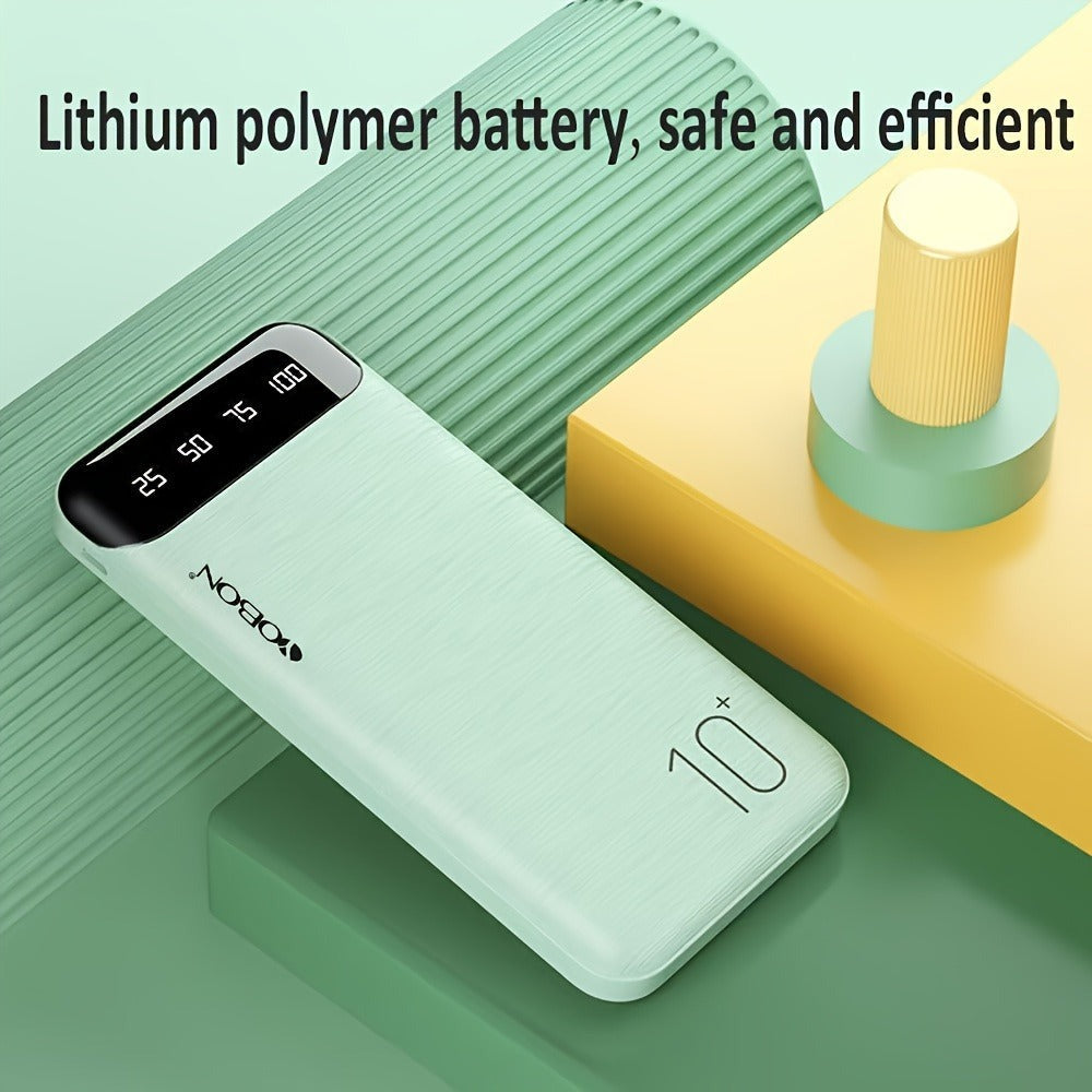 Paquete de 2 baterías externas, banco de poder de 22,5 vatios y 10000 mAh, cargador portátil con carga rápida LED, compatible con teléfonos inteligentes, tabletas, etc.
