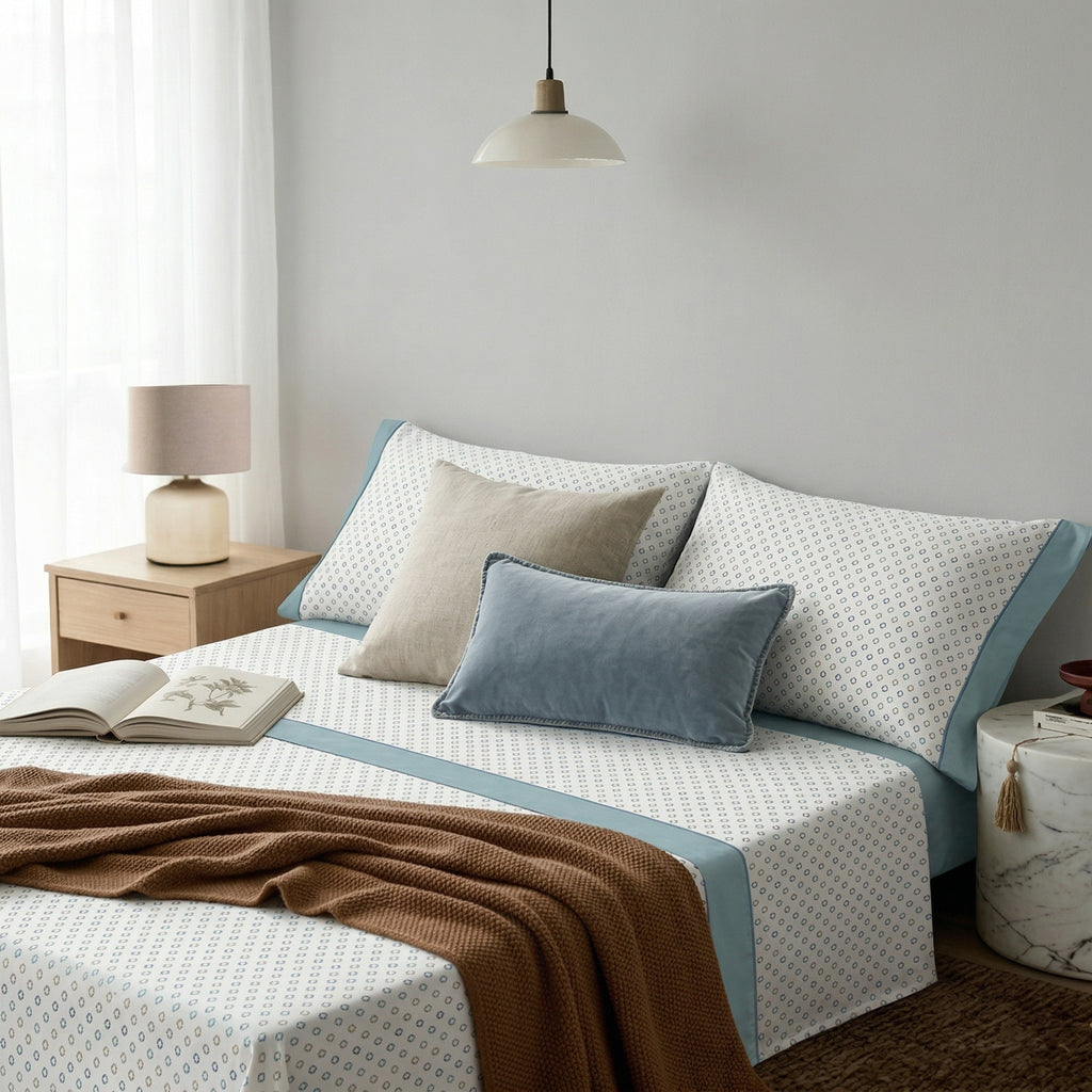 Juego de cama de 3/4 piezas apto para todas las estaciones, que incluye una sábana, una sábana ajustable y fundas de almohada. Medidas: 90 cm, 105 cm, 135 cm, 150 cm y 180 cm