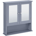 Costoffs Armario con Espejo para Baño con Puerta de Espejo, Armario Colgante para Baño con Espejo de Pared con 3 Estantes 56 Cm X 13 Cm X 58 Cm