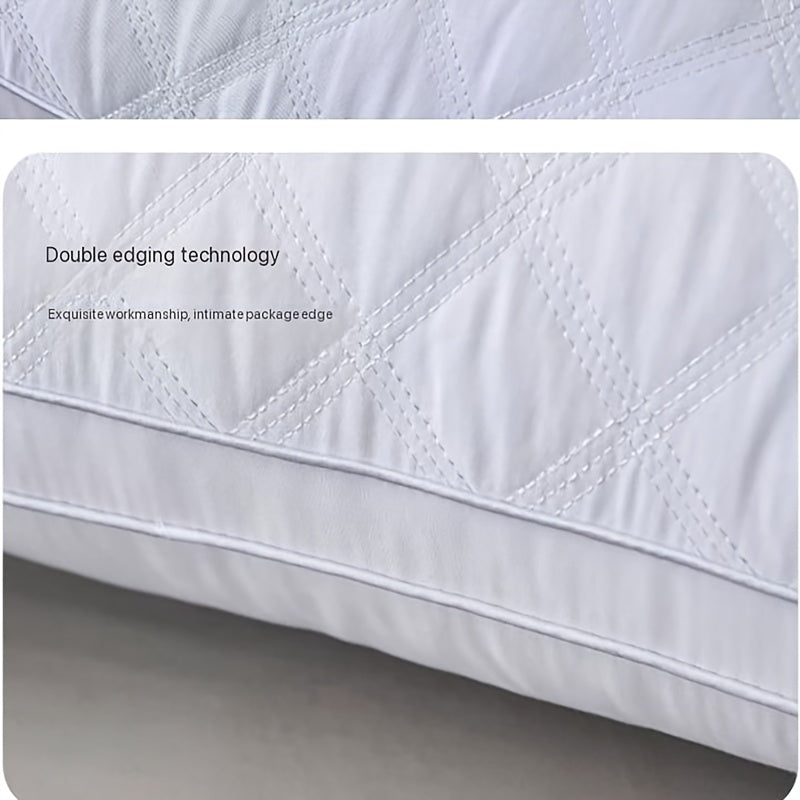 Juego de 2 almohadas de cama de calidad hotelera – Almohadas de apoyo suaves y respetuosas con la piel con alta resiliencia, comodidad transpirable para quienes duermen de lado, boca arriba y boca abajo, almohadas de cama para toda estación, acogedor rega