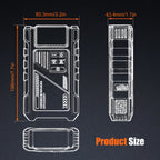 SWAREY 12000Mah Arrancador de Coche con Batería Externa y Compresor de Aire de 150PSI, 6000A Impulsores de Batería de Coche 12V con Inflador de Neumáticos, con Pantalla LCD, Batería Externa Arrancadora (7.5L Gas/6L Diésel), Luz LED