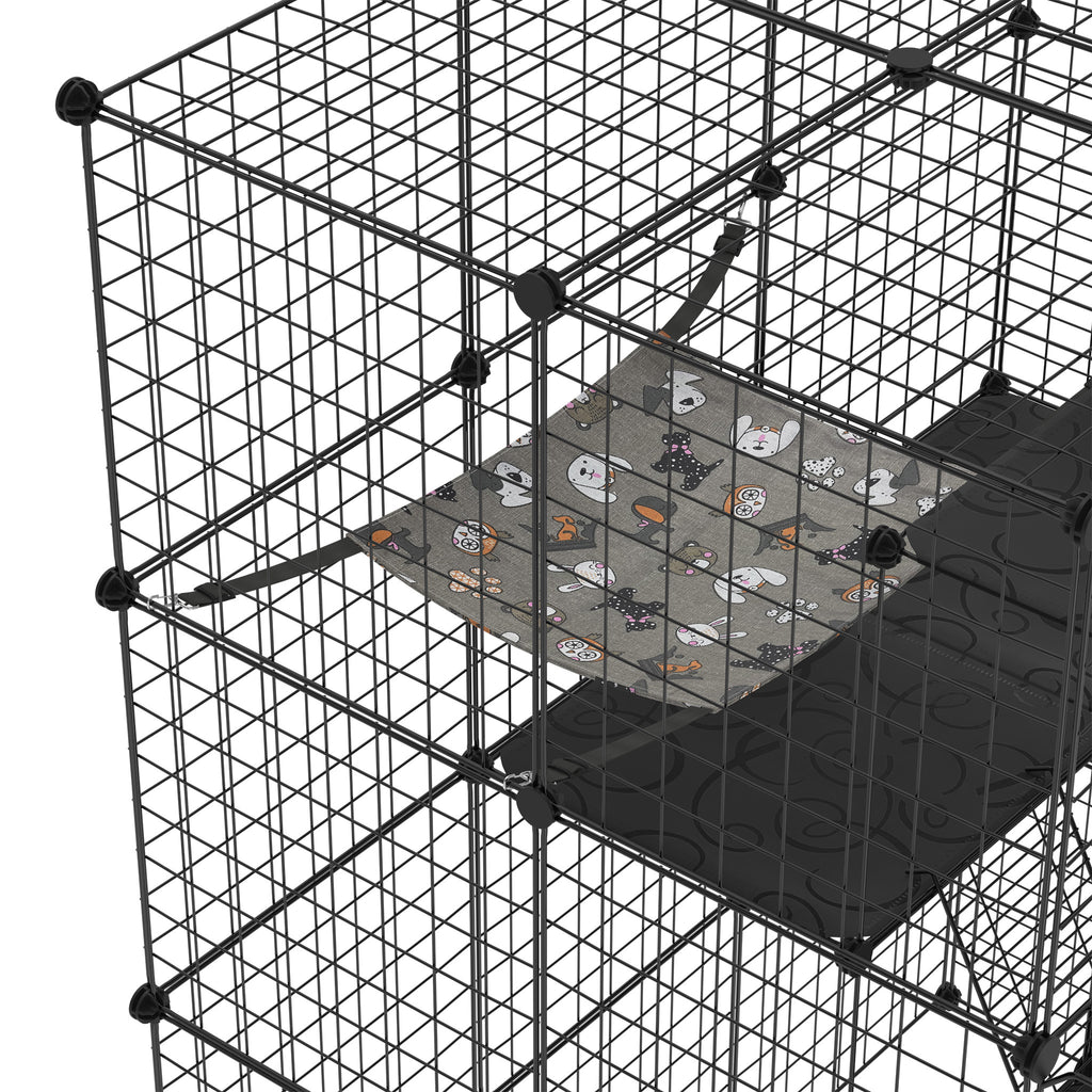Recinto para mascotas | Corral para Gatos al Aire Libre de Bricolaje con Escalera de Alambre Metálico Denso para 1-2 Animales Pequeños