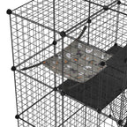 Recinto para mascotas | Corral para Gatos al Aire Libre de Bricolaje con Escalera de Alambre Metálico Denso para 1-2 Animales Pequeños