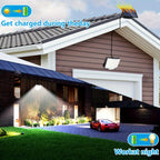 Luz solar exterior con sensor de movimiento 2 piezas | Jardín, entrada y seguridad exterior