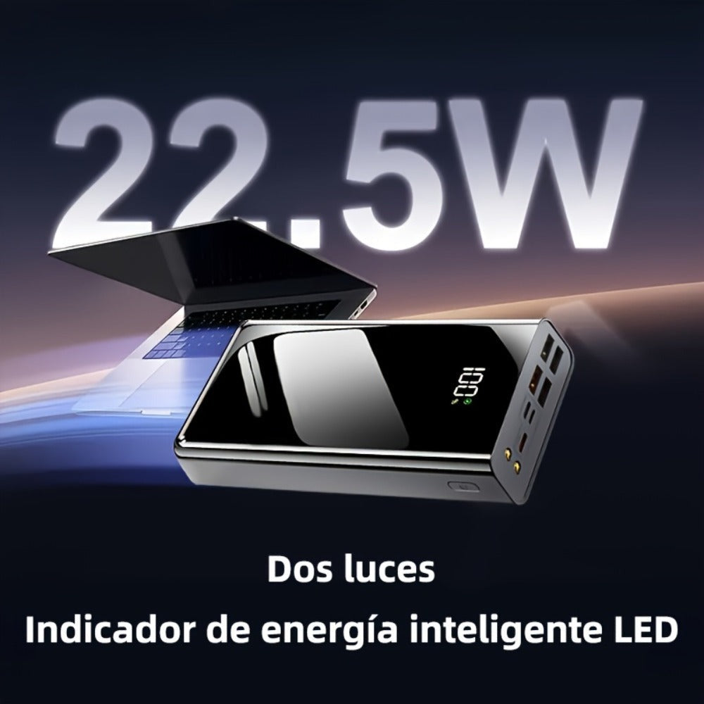 Batería Externa Portátil de Gran Capacidad de 50000mAh con Carga Súper Rápida, con Pantalla LED Digital/Doble Iluminación, 4 Interfaz USB, Tipo-C/Micro, Puede Cargar Múltiples Dispositivos al Mismo Tiempo, Paquete de Batería de Respaldo de Energía de Emer