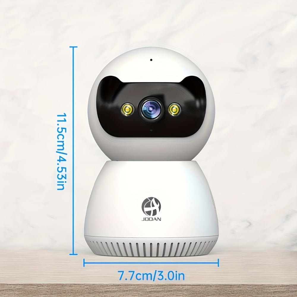 Cámara inteligente PTZ de interior JOOAN, visión nocturna a todo color + seguimiento automático + WiFi de doble banda 5G, alarma de sonido y luz + detección de movimiento + advertencia de voz, almacenamiento en la nube + reproducción de tarjeta, adecuada