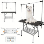 Mesa de peluquería ajustable en altura para perros y gatos, con hebilla y diseño plegable