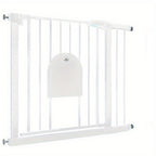 Puerta de seguridad para escaleras y puerta para animales, puerta de seguridad N Stop sin taladrar con rejilla de metal