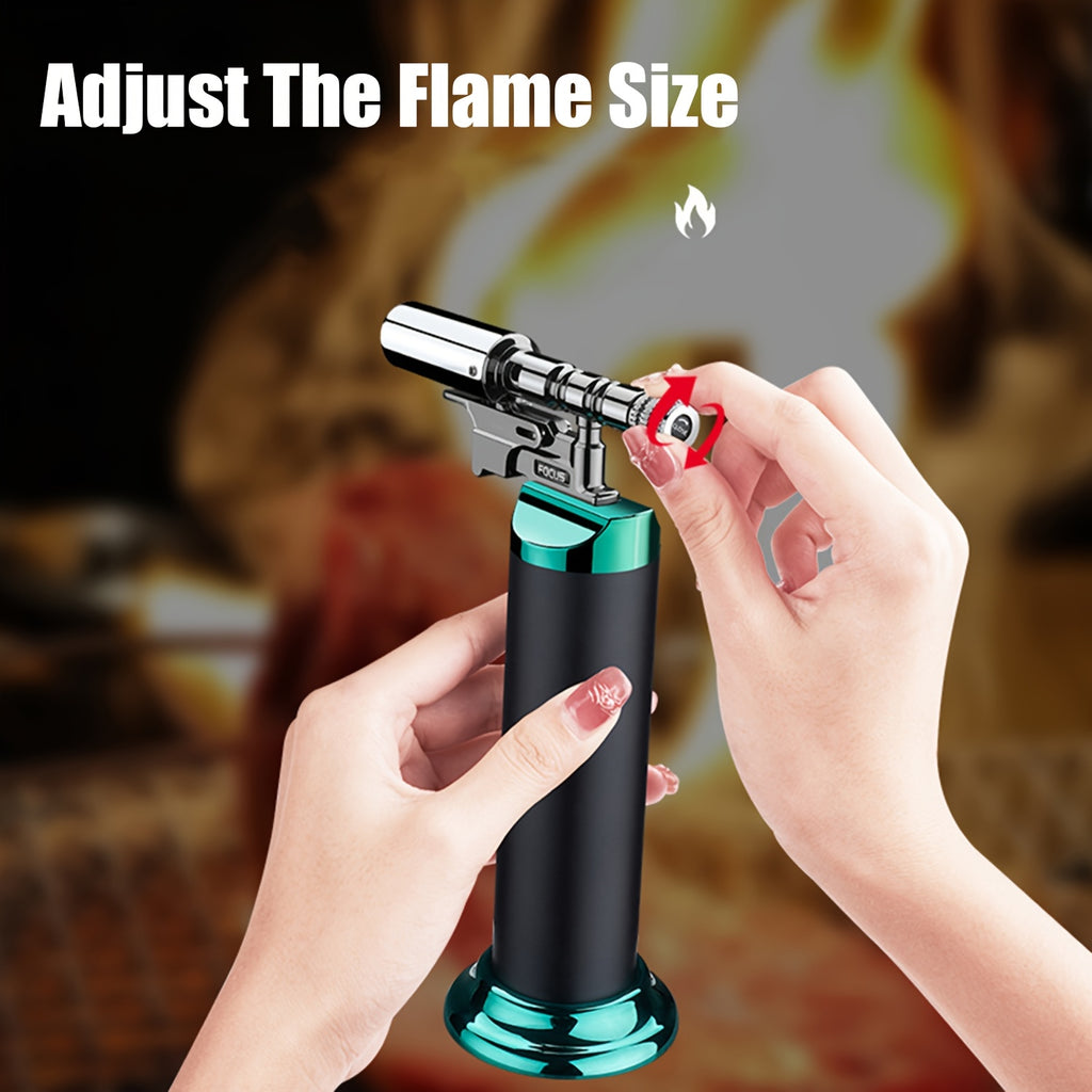 Encendedores recargables | Encendedor de metal (Quemador no incluido), base exquisita de mano pulida, a prueba de viento, recargable, con