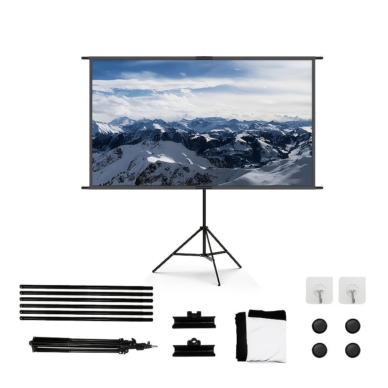 Proyector portátil inteligente 182.88 cm portátil | Cine en casa oficina presentaciones y viajes