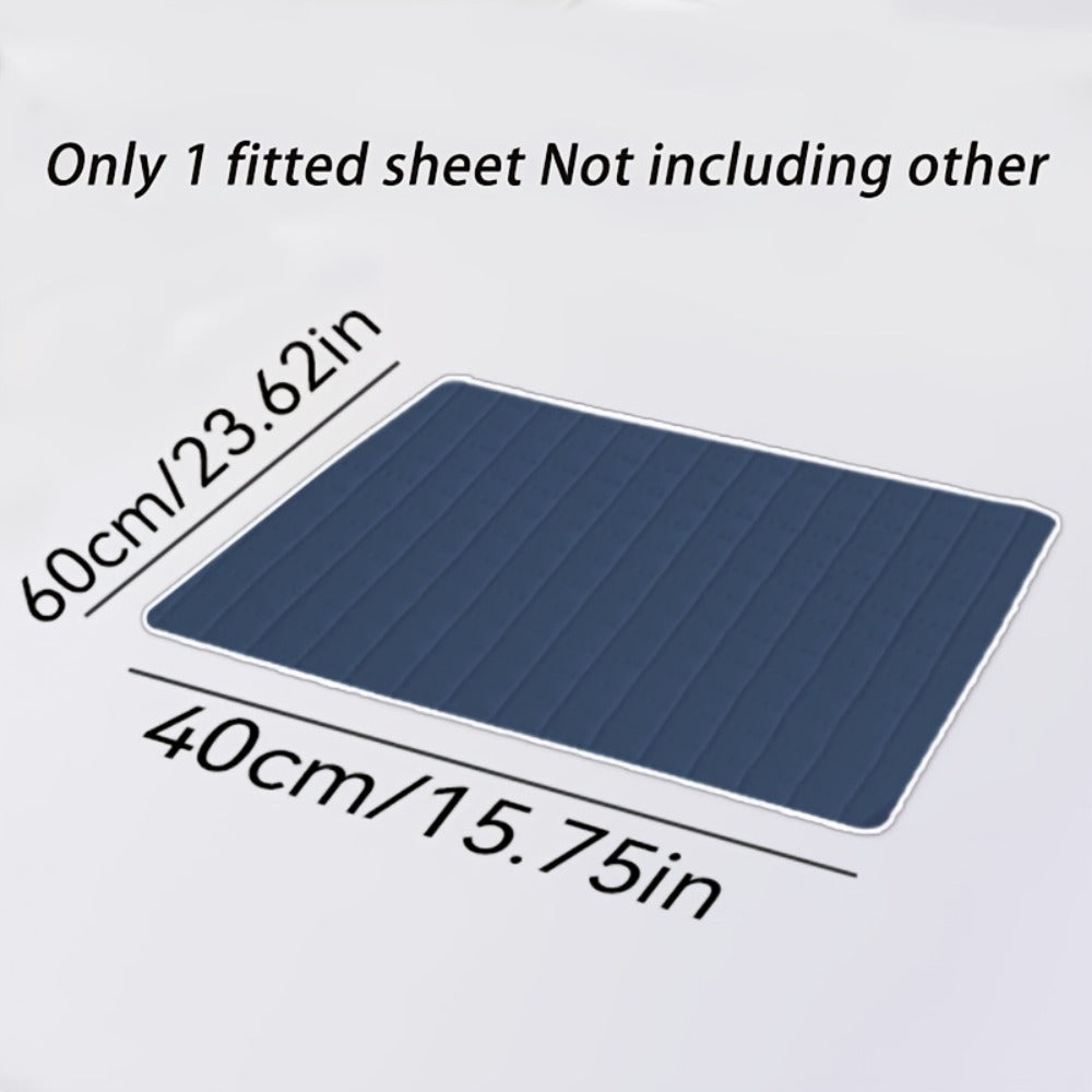 1 pieza Protector de colchón impermeable de alta calidad, sábana bajera ajustada, fabricada con tecnología de gofrado Soundwave, cubrecama suave y cómodo, lavable a máquina, apto para dormitorios, hoteles, residencias estudiantiles, fundas de almohada y r