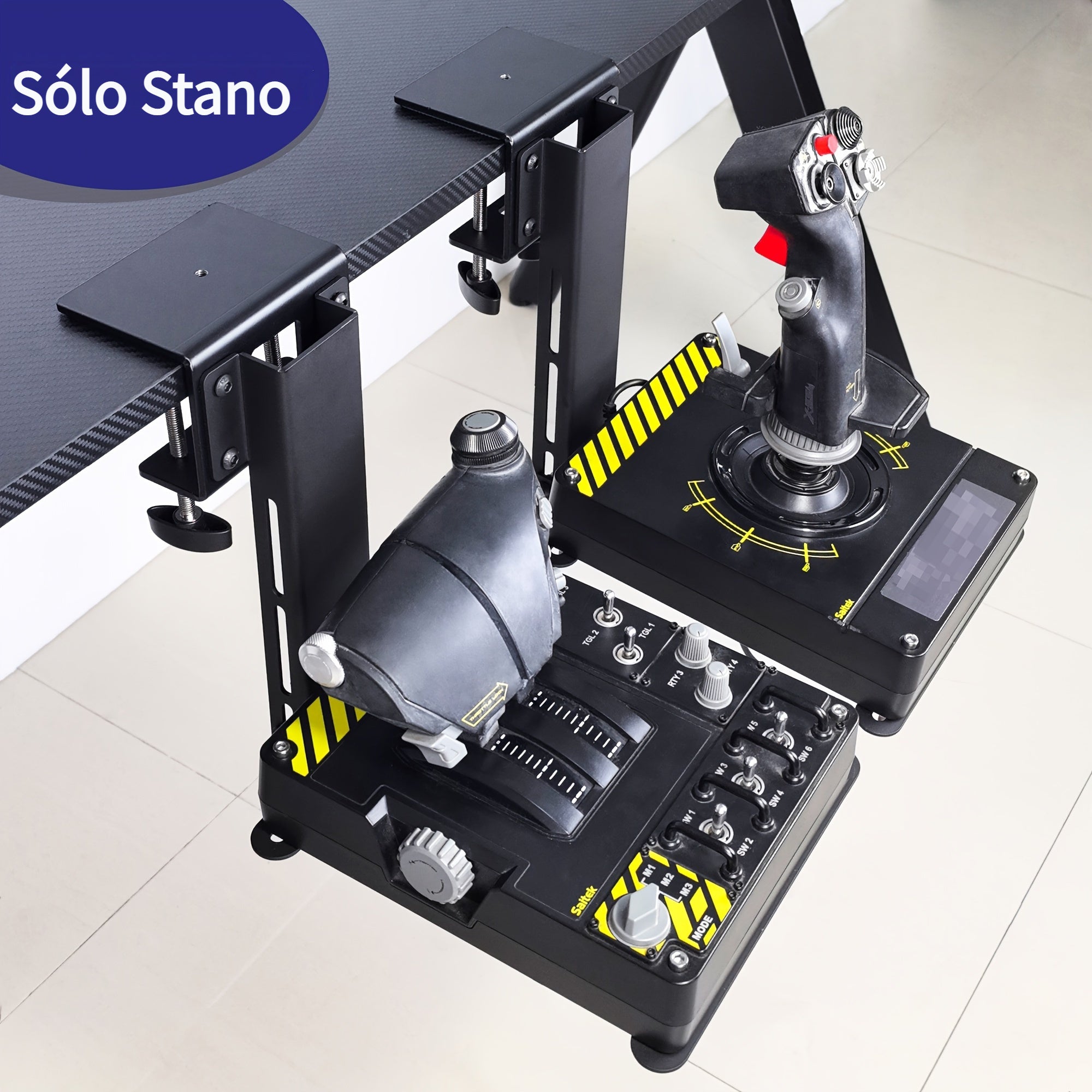 Soporte de escritorio HOTAS para simulación 2 piezas | Simulador de vuelo, gaming y escritorio