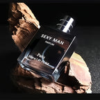 SEXY MAN Perfume para Hombre | Fragancia Parisina, 2 Opciones: Botella Negra (Bergamota, Cedro, Cuero) / Botella Azul (Lima, Violeta, Almizcle), Aroma Encantador para Uso Diario y Citas
