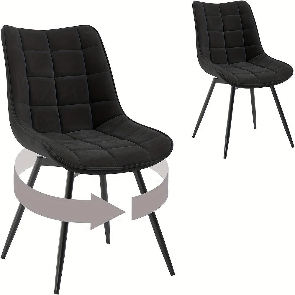2 sillas de comedor, silla giratoria, silla de cocina, silla de sala de estar, sillón con respaldo, asiento de terciopelo, para cocina, sala de estar, sala de estar