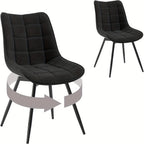2 sillas de comedor, silla giratoria, silla de cocina, silla de sala de estar, sillón con respaldo, asiento de terciopelo, para cocina, sala de estar, sala de estar