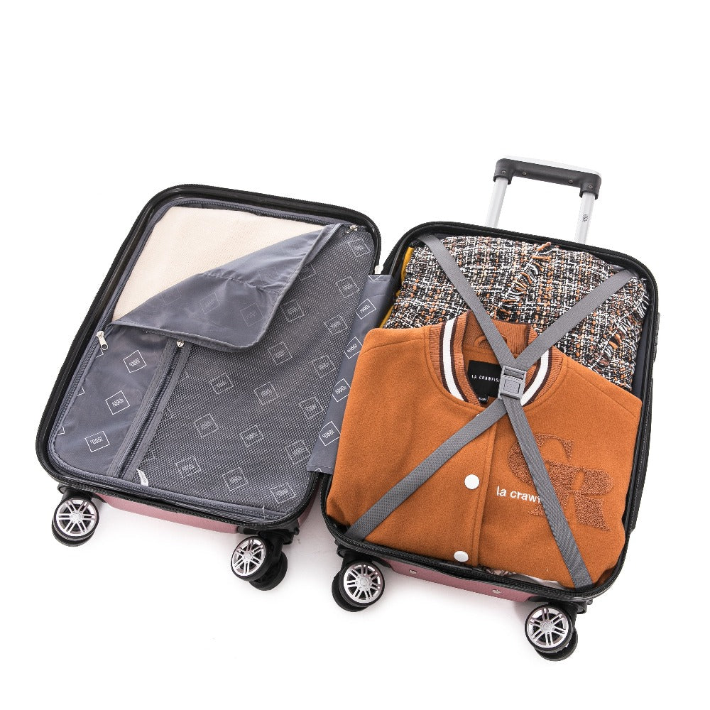 Maleta de Cabina Policarbonato 55x40x20cm (40L) - 20 Pulgadas - Negro/Azul/Amarillo/Rojo/AzulMarino/Plaeada/RosaDorada/Menta
