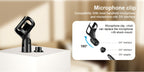 Soporte de Micrófono Profesional Aokeo con Trípode Ajustable, Soporte para Tableta y Bolsa de Transporte - Construcción de Hierro Negro, Conector XLR, Ideal para Actuaciones, Canto y Discursos, Equipo de Audio Profesional | Soporte de Micrófono Ajustable