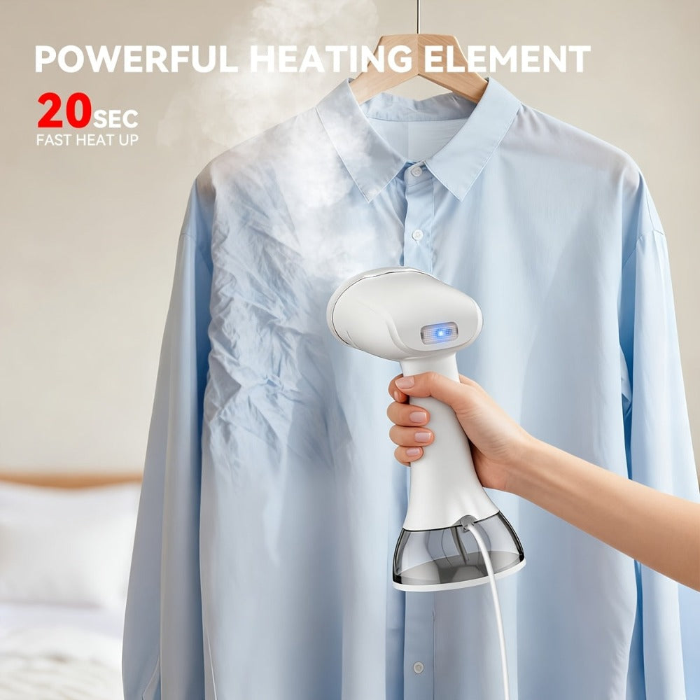 1500W Vapor Portátil Súper Potente, Calentamiento Rápido en 20 Segundos, Eliminador de Arrugas para el Hogar, Adecuado para Todo Tipo de Ropa y Textiles detail image - detail view 8