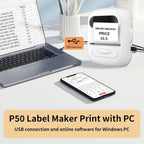 Impresora Térmica Portátil Mini Inalámbrica con Múltiples Plantillas, 1 Rollo de Papel Incluido, Conexión Inalámbrica a Smartphones y Computadoras, para Uso en Hogar y Oficina, Recargable por USB