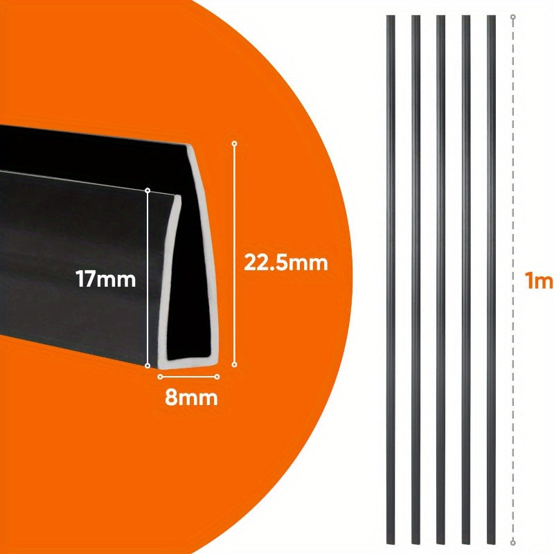 Perfil de cubierta para valla de PVC, 5 piezas X 1M, diseñado como accesorio de protección para pantallas de privacidad de PVC. Cada perfil tiene 1M de longitud, disponible en un paquete de 5. Duradero, resistente a la intemperie y fácil de instalar, idea