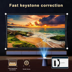 Proyector | Proyector de vídeo portátil mini ZRZTM con soporte Full HD 1080P, nativo 720P, pantalla LCD tipo Smart TV, compatible con