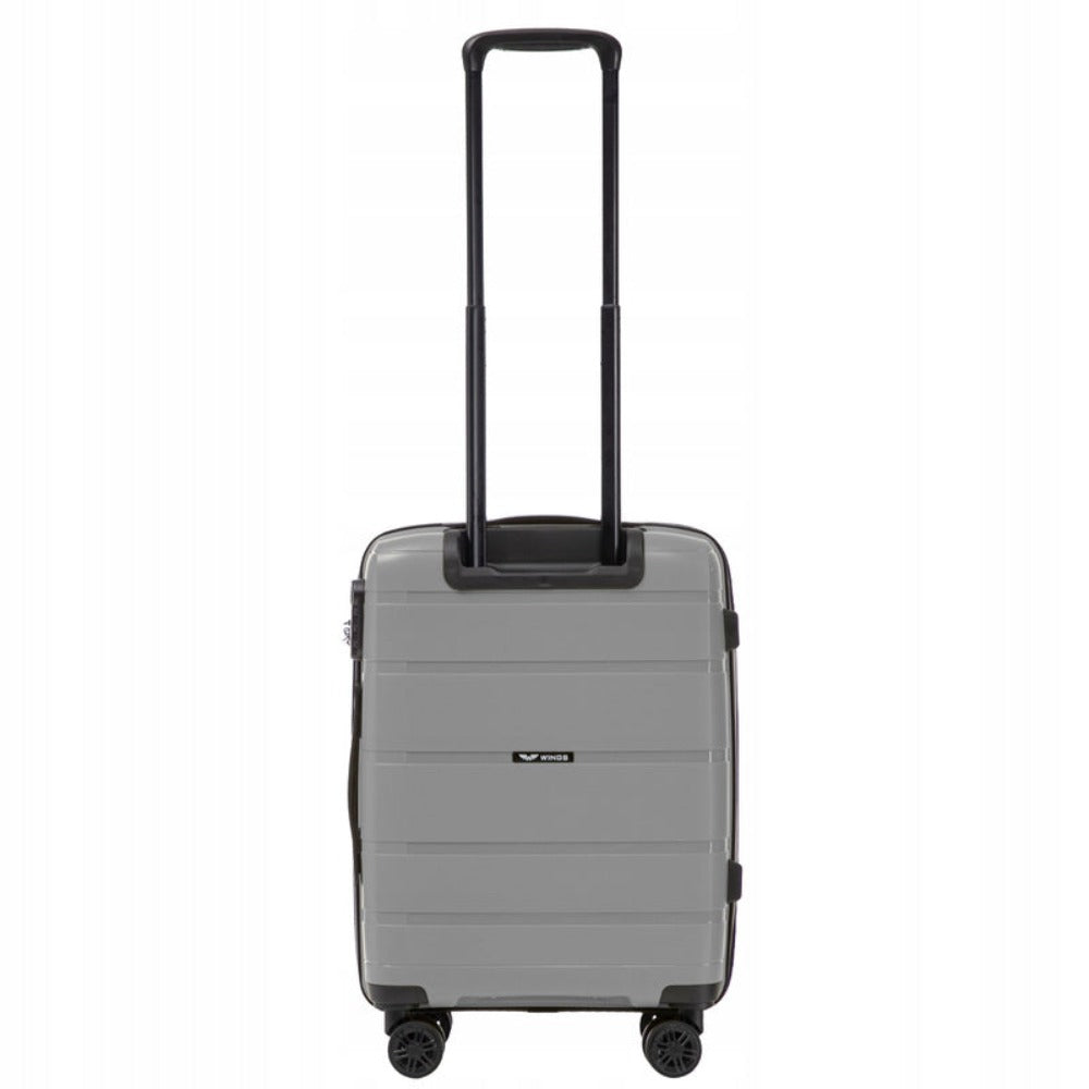 Maleta de Cabina de 20", Dura, Aproximadamente 55 X 40 X 20 Cm / Color Gris / Equipaje de Mano RESISTENTE AL DAÑO, Toma de Mano Telescópica / 4 Ruedas Dobles de 360° / Cerradura con Código / Asas Laterales y Superiores HAWFINCH