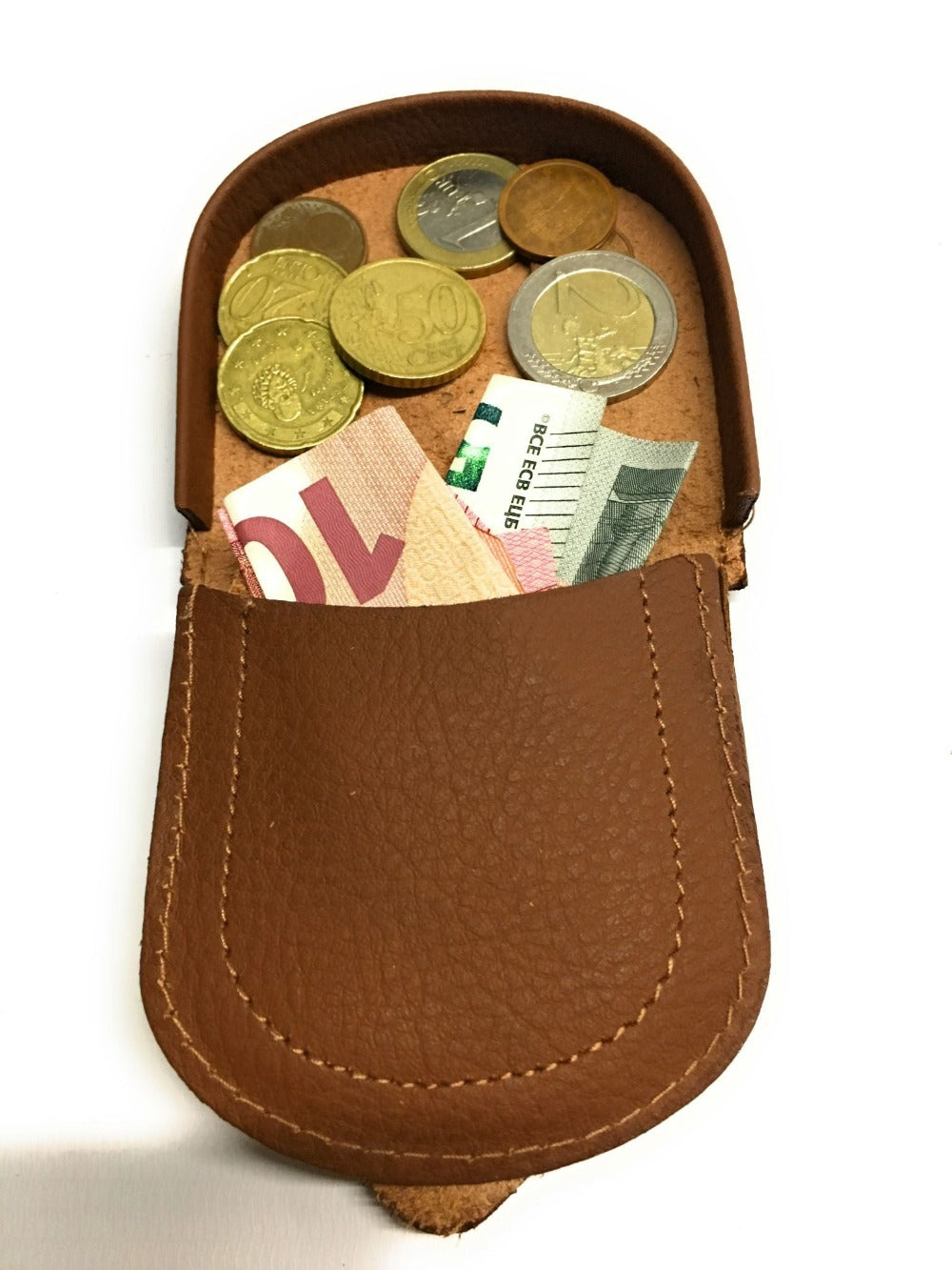 Monedero para Monedas Clásico Piel De Ubrique, Resistente, Duradero con un Diseño Elegante