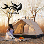 Tienda de campaña PAKICETUS de montaje instantáneo en 3 segundos con varillas de fibra de vidrio y tela Oxford de alta calidad - Configuración automática instantánea, tienda de campaña ligera para todas las estaciones, resistente al viento, interior espac