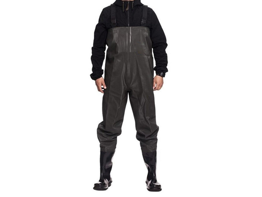 Botas de Vadeo Impermeables para Pesca, Botas de PVC Duraderas para Pesca y Trabajo en Agua, Vadeo con Correas Ajustables, Vadeo Protector con Suela Antideslizante, Alta Resistencia a Daños Mecánicos, Vadeo Profesional para Pesca y Nadar, Botas Cómodas pa