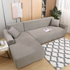 Juego de funda de sofá de felpa lujosa para sofá en forma de L (3 plazas 2 piezas) - Suave, lisa y agradable para la piel - Mejora perfecta para la decoración de la sala de estar de Navidad