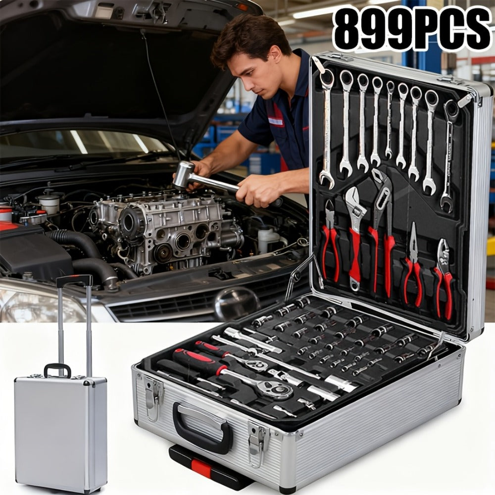 Kit de herramientas | Juego de herramientas de 899/53/51/46 piezas, kit de herramientas de maquinaria para reparaciones del hogar y kit de