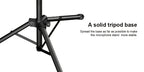 Soporte de Micrófono Profesional Aokeo con Trípode Ajustable, Soporte para Tableta y Bolsa de Transporte - Construcción de Hierro Negro, Conector XLR, Ideal para Actuaciones, Canto y Discursos, Equipo de Audio Profesional | Soporte de Micrófono Ajustable