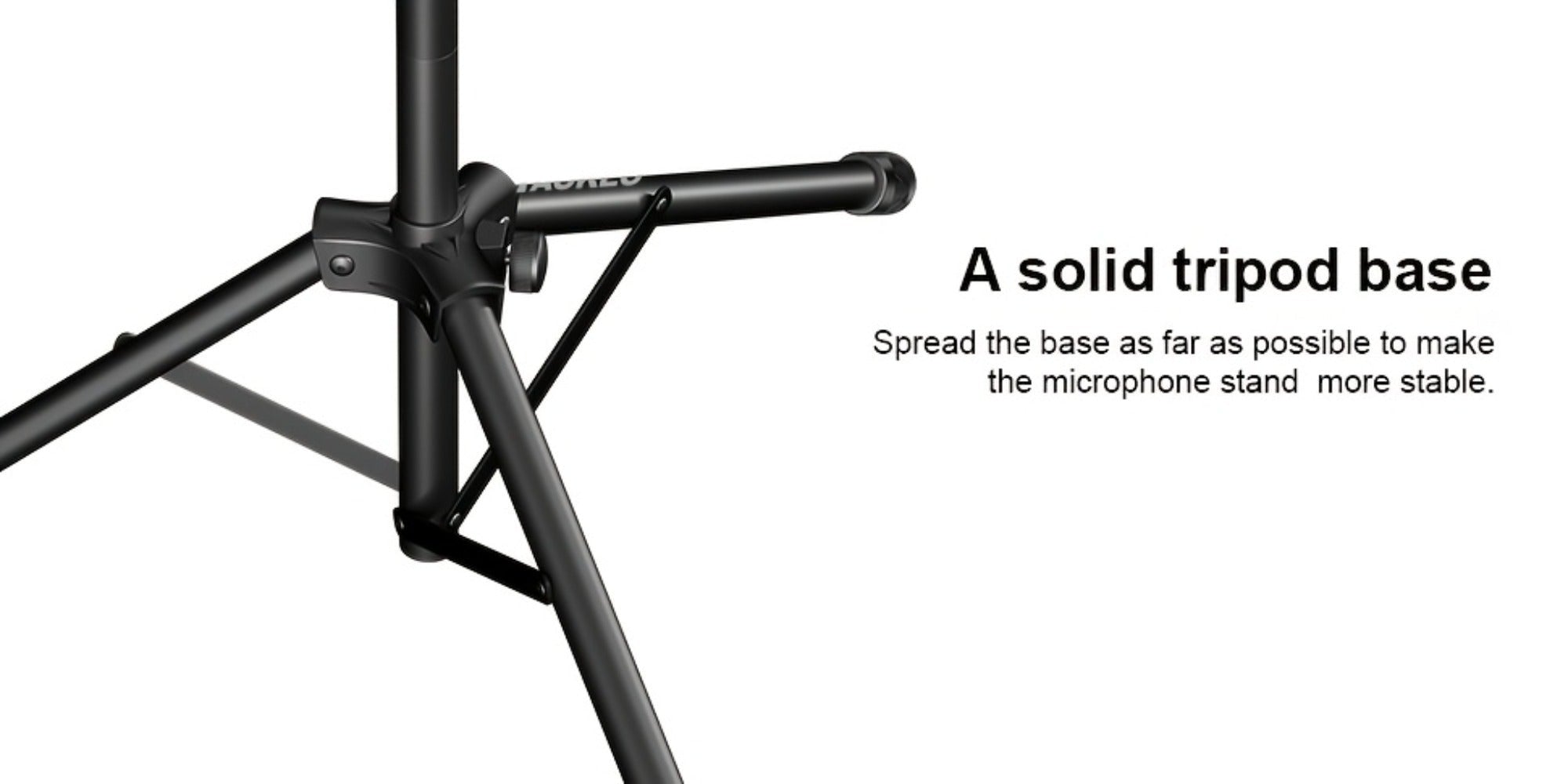 Soporte de Micrófono Profesional Aokeo con Trípode Ajustable, Soporte para Tableta y Bolsa de Transporte - Construcción de Hierro Negro, Conector XLR, Ideal para Actuaciones, Canto y Discursos, Equipo de Audio Profesional | Soporte de Micrófono Ajustable
