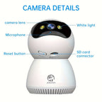 Cámara inteligente PTZ de interior JOOAN, visión nocturna a todo color + seguimiento automático + WiFi de doble banda 5G, alarma de sonido y luz + detección de movimiento + advertencia de voz, almacenamiento en la nube + reproducción de tarjeta, adecuada