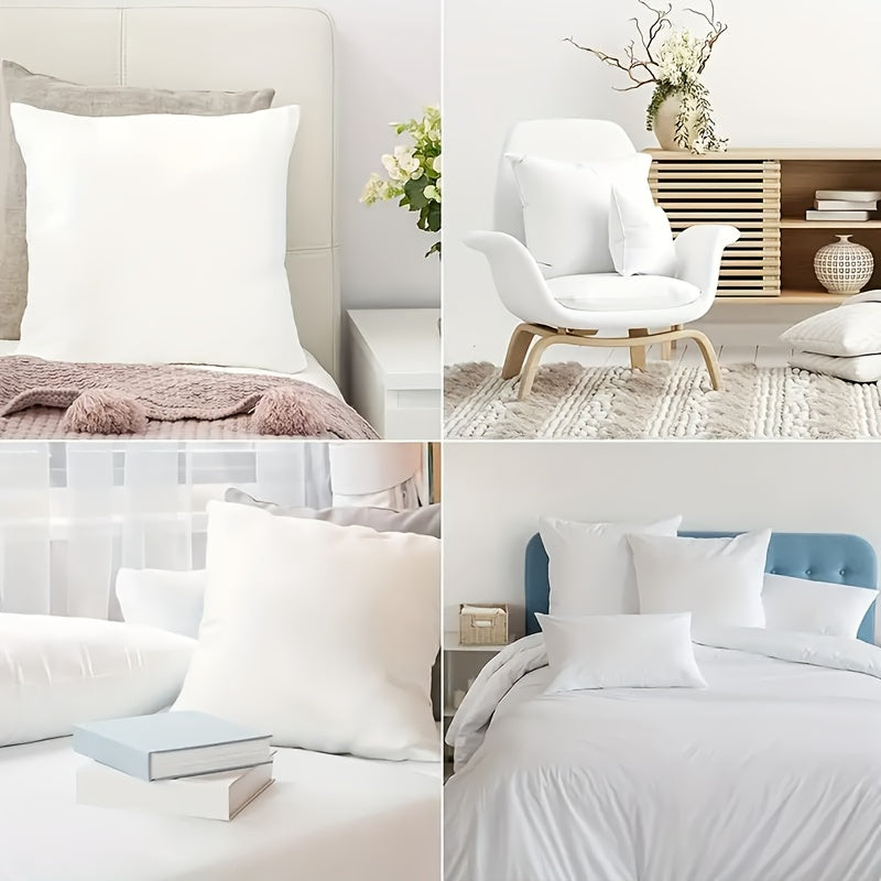 2/4 piezas de almohadas cuadradas suaves y esponjosas con cierre de cremallera desmontable - 45X45/50X50 cm, cojines decorativos multiusos para todas las estaciones, adecuados para camas, sofás, decoración del hogar - Estilo moderno