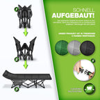 Tillvex® Cama Plegable para Camping con Bolsa de Transporte, Soporta Hasta 200 kg, Cama Extra Ancha para Camping, Cama de Campaña, Cama de Pesca para Uso en Exteriores e Interiores, Cama Plegable para Invitados, Portátil para Jardín, Camping, Pesca, Festi