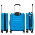 Juego de 3 Maletas 55x40x20cm ABS+Policarbonato | Maleta Mediana Expandible 66x45x27.50 - 30cm Extendido - 23kg | Neceser 29cm | Semirrígida trolley 4 ruedas giratorios a 360º cierre numérico - Negro/AzulMarino/RosaDorado/Turquesa/Menta/Verde/Amarillo/Ros