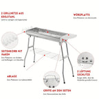 Conjunto de 1 pieza, Parrilla de Acero Inoxidable, Parrilla Exterior Engrosada, Estufa Plegable Doméstica Pequeña en un Segundo con Brochetas de Carbón, Suministros de Cocina, Accesorios de Cocina, Accesorios para Barbacoa