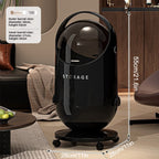 Cubo de Basura Contemporáneo de 20L con Tapa Segura y Ruedas, Plástico Resistente, Agarre Cómodo, Diseño Compacto, Control de Olores, Ideal para Cocina, Oficina, Salón