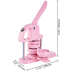 Máquina para hacer botones VEVOR, 1/1.25/2.28 pulgadas (25/32/58 mm) 3-en-1 para hacer pines, 300 piezas para botones, máquina para hacer botones con libro mágico de Panda, kit de prensa de perforación con mango en arco ergonómico, para regalos de bricola