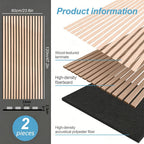 Paneles acústicos de fieltro y madera de 2/4 piezas de 120×60 cm, eficaces para el aislamiento acústico y la reducción de ruido para crear un espacio tranquilo y cómodo. Calidad prémium, fácil instalación, ideales para salas de estar, salas de reuniones y