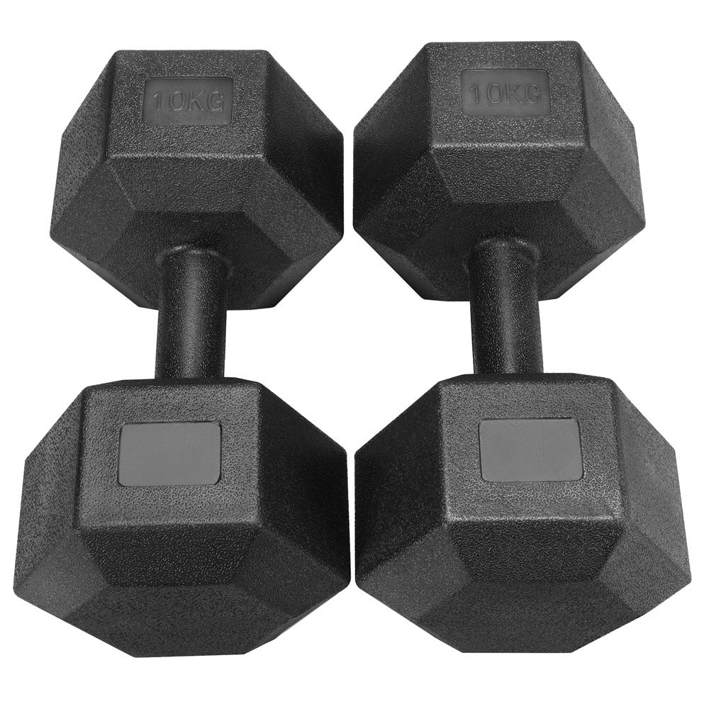 Juego de 2 Mancuernas Costoffs, Mancuernas de Hierro Fundido Hexagonales para Aeróbica, Gimnasia y Entrenamiento de Fitness