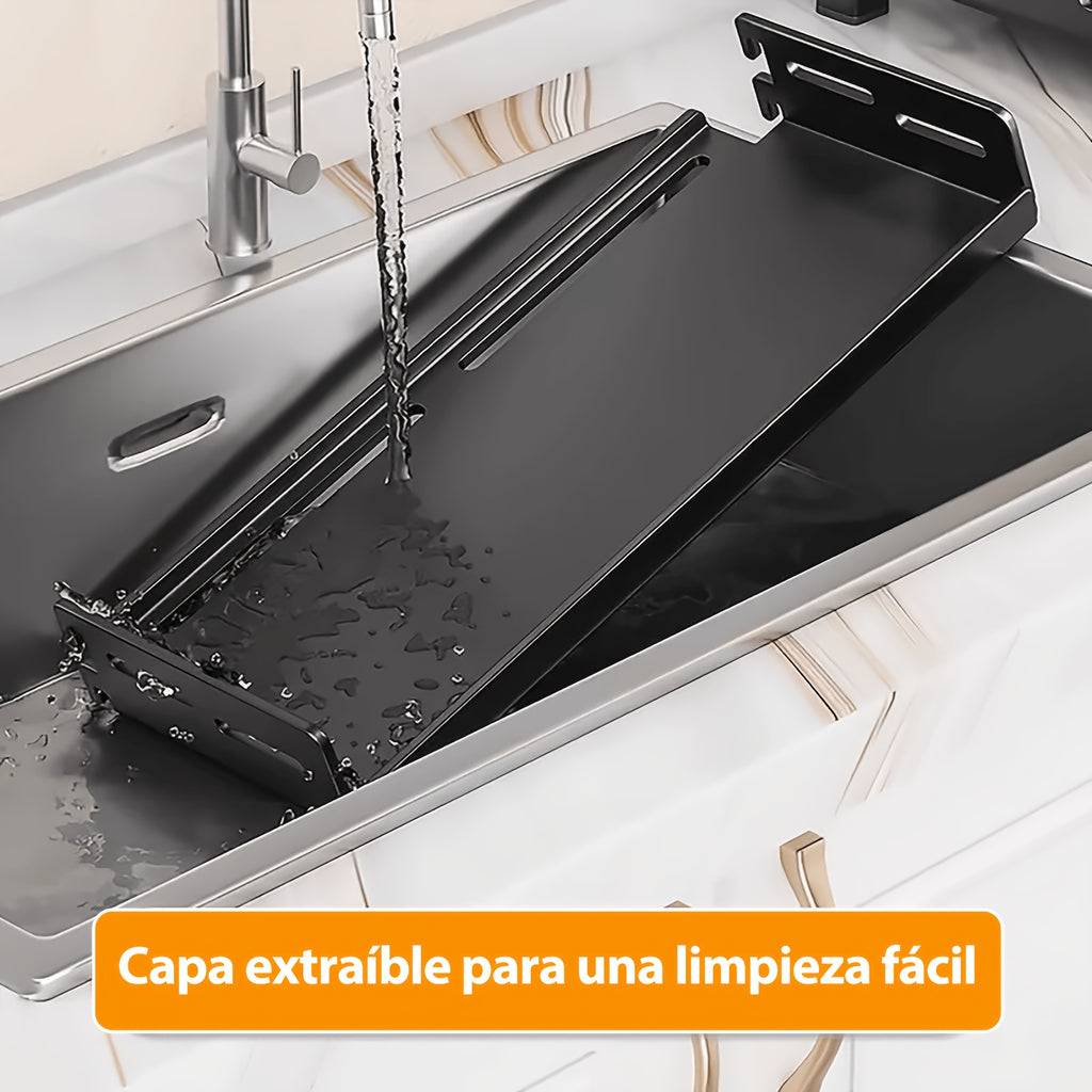Estante de cocina de tres niveles para especias. Estante de almacenamiento de cocina multifuncional, estante para guardar especias, estante para cuchillos, estante para vajilla, estante para especias, gabinete de cocina, estante de almacenamiento de escri