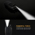 2 piezas de walkie talkies recargables, radios bidireccionales de largo alcance de 3-5 km con auriculares, radios bidireccionales de 16 canales walky talky UHF portátiles para adultos para senderismo, ciclismo, camping, alimentación por USB, regalo de San