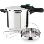 Magefesa DYNAMIC - Juego de Olla Express Rápida + Cestillo, Acero Inoxidable 18/10, Eficiencia Energética, Todo Tipo de Cocinas, Inducción