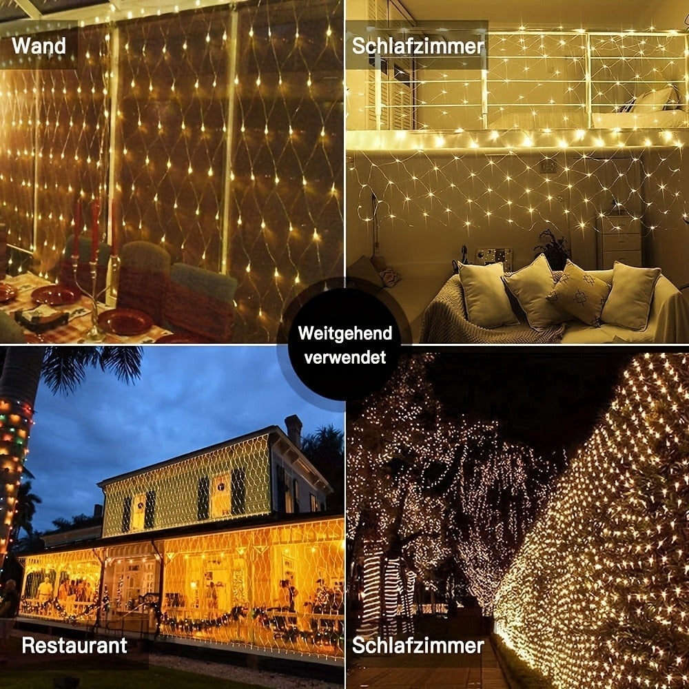 Luces de malla LED decorativas | Navidad jardín fiestas y eventos