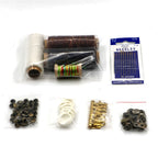 Kit de artesanía en cuero para principiantes y proyectos de bricolaje con punzón de costura, calabera, ranurador, hilo encerado y accesorios de estampado