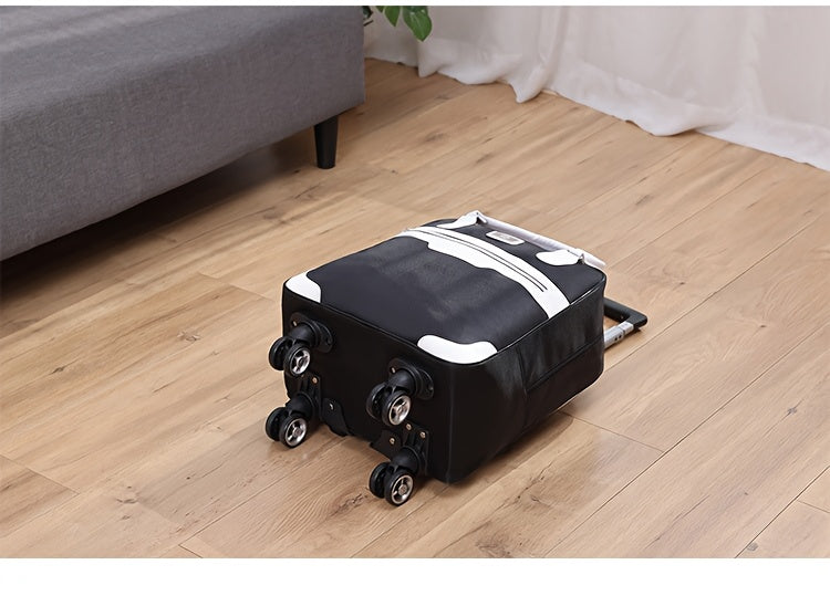 Maleta de Viaje Plegable de Gran Capacidad, Bolso de Viaje para Exteriores, Maleta con Ruedas, Bolso Unisex con 4 Ruedas Univer y Asa Retráctil, Maleta Ligera, Robusta y Duradera