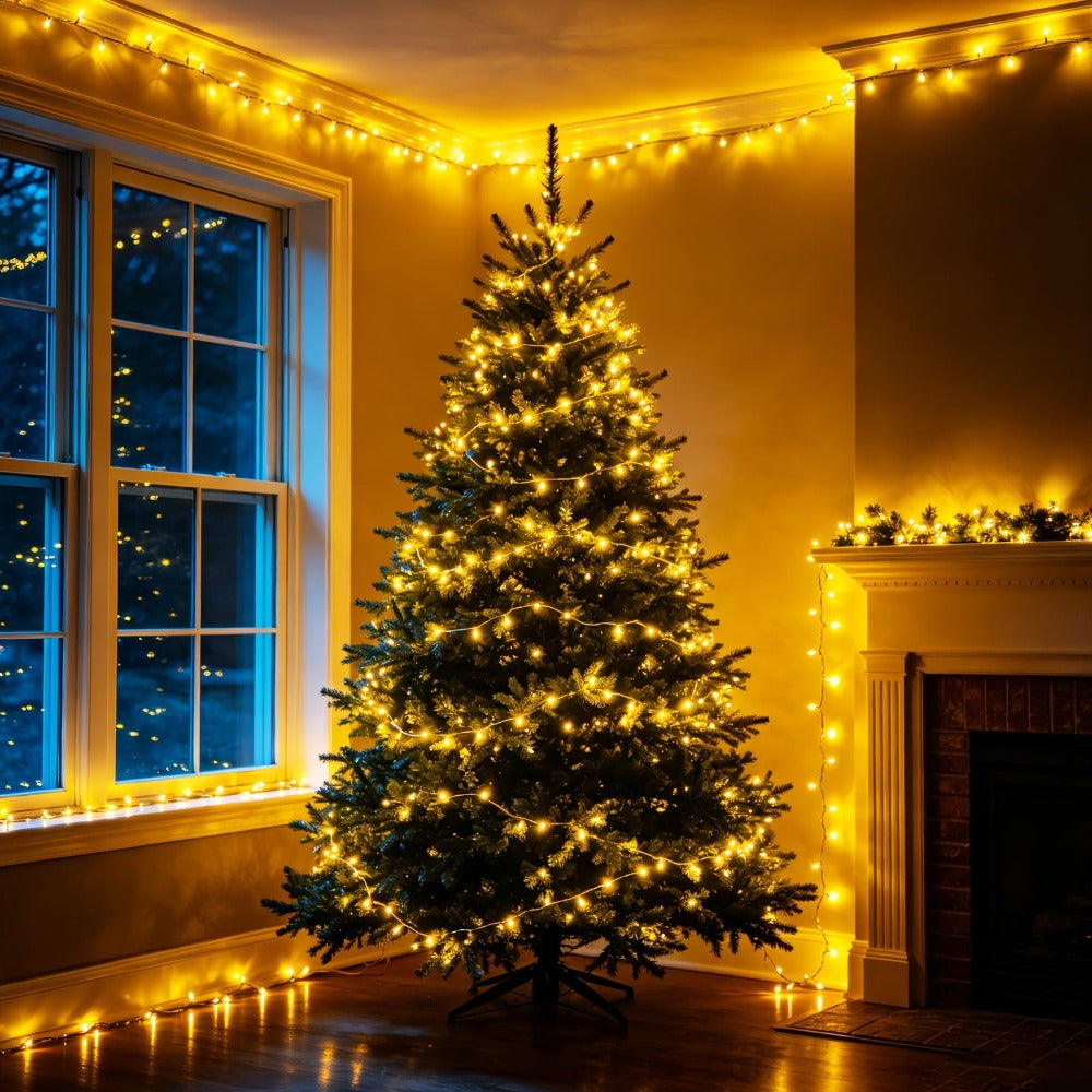Guirnaldas de luces de hadas para exteriores de 60+3M, 600 LED, luces de hadas blancas cálidas con 8 modos, control remoto, temporizador y función de memoria, adecuadas para exteriores e interiores, bodas, fiestas